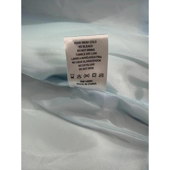 Azalea Wang Women's Light Blue Moto Jacket Size 2X - Picture 8 of 13